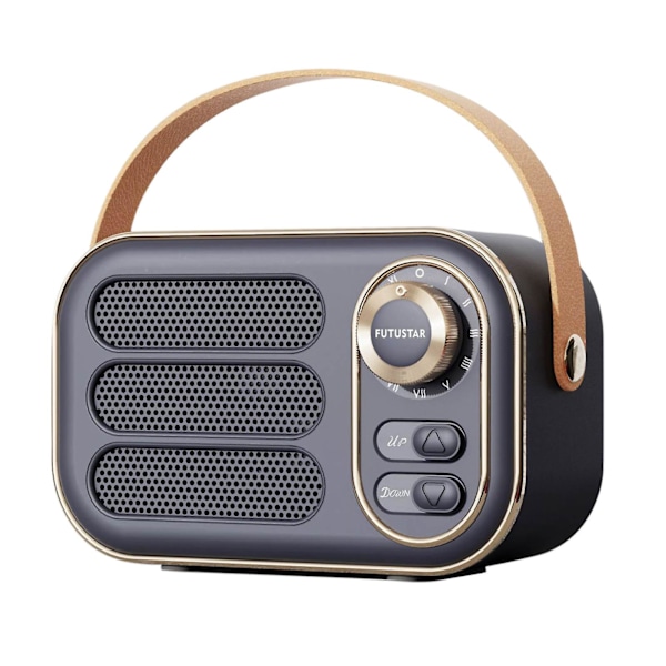 Högtalare Bluetooth Trådlös Multifunktionell Mini Bärbar Fm Radio Bluetooth Högtalare Usb Tf Aux Inomhus Utomhus Retro-Design Trådlös Högtalare(Grå)