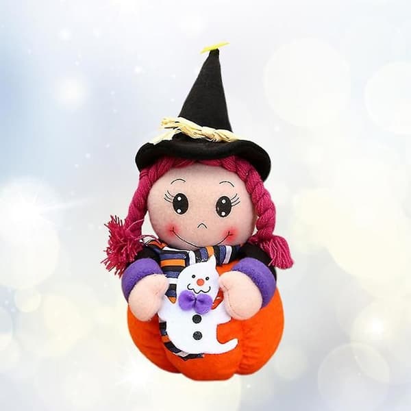 Halloween Bordsdekoration - Festlig Pumpa - Present - Plyschleksaker