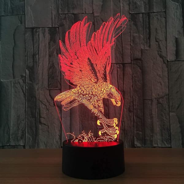 Bedrägeri av Acsergery Optical 3d Eagle Luminous 16-färgad Annan Fjärrkontroll Usb Ström
