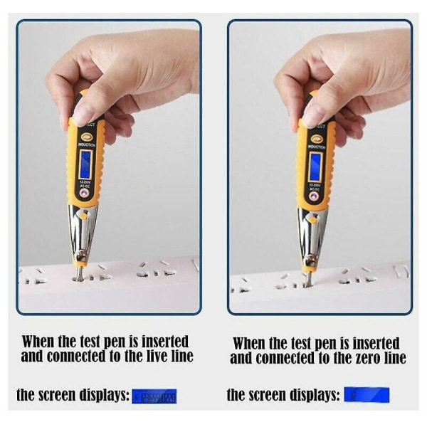 Digitaalinen testikynä, AC-DC sähkötesti, LCD-näyttö, älykäs kynätesti, induktiopiirin tunnistus (punainen)