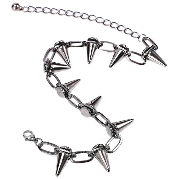 Metallspikar Nitar Punk Goth Halsband Choker Krage