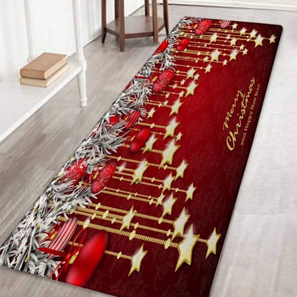 Julmatta, God Jul Dörrmatta, 60x180 cm för Vardagsrumsdekor, A4