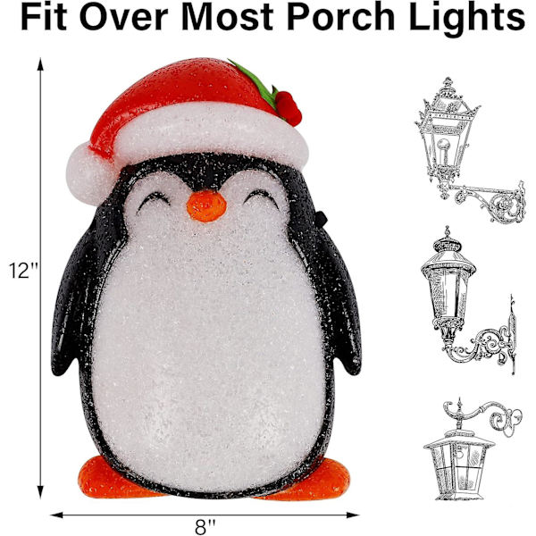 Jule Veranda Cover Penguin Udendørs Julelampe Dekoration