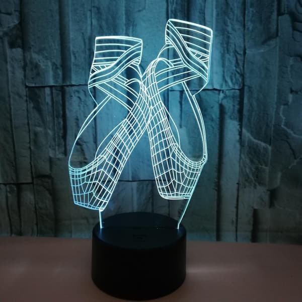 3D Dansende Sko Natlys 16 Farver Skiftende US