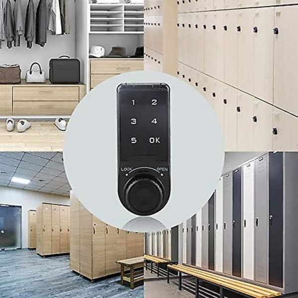 Elektronisk skabslåssæt, digital adgangskode-indtastning Touch Keypad-lås, nøglefri sikkerhedsskabskodet (L)