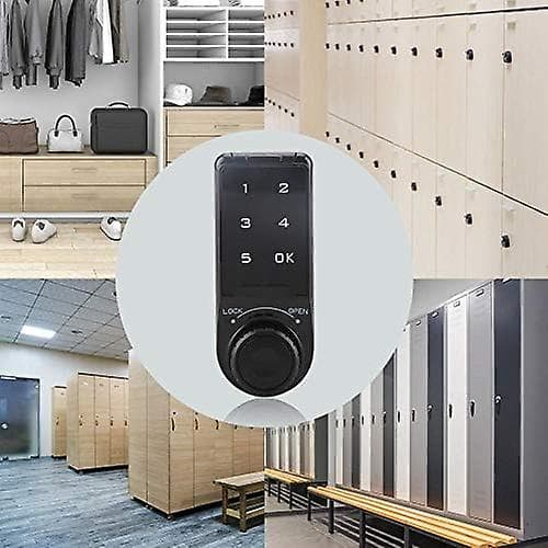 Elektroniskt skåplåskit, digitalt lösenordsinmatningstryckknappsnyckellås, nyckellöst säkerhetsskåp kodat (L)