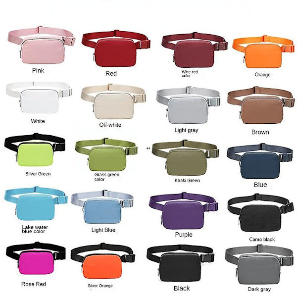 Casual midjeväska Vattentät Bärbar Pack Dragkedja Bröstväska Utomhus Sport Crossbody Väska Casual Resväska Löparväskor
