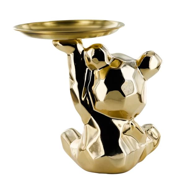 Statue - HOME DECO FACTORY - Bamse - Pyntebakke - Guld