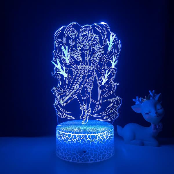 3D illusjonslampe Anime-karakter LED nattlys m