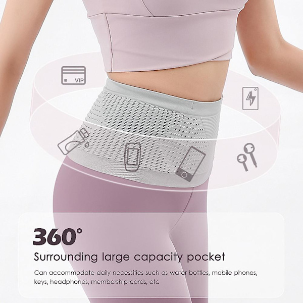 Slank løbebæl Penge bælte Fanny Pack til træning Fanny Pack Holder til mobiltelefon Penge og nøgler Justerbar taljepakke