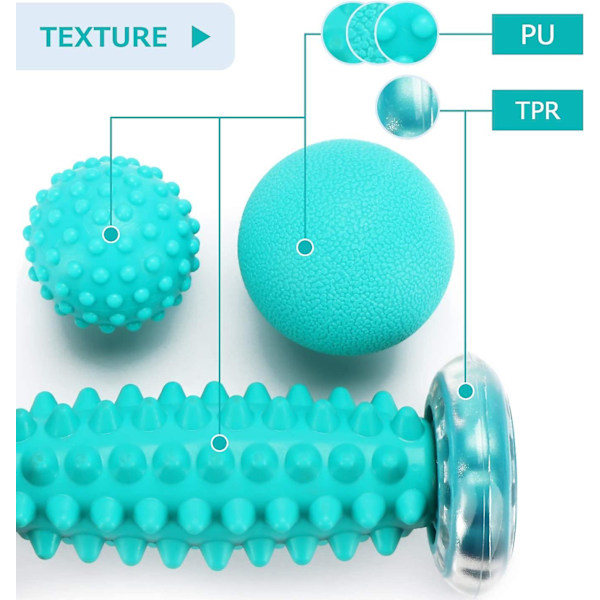 3PCS Hedgehog ball and foot massage roller set for plantar fasciitis