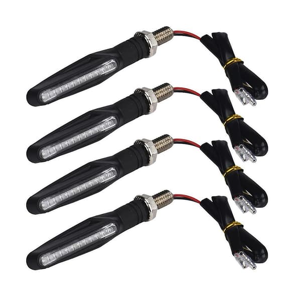 4 stk. Motorcykel 12 LED Blinklys Blinklys Lys Amber