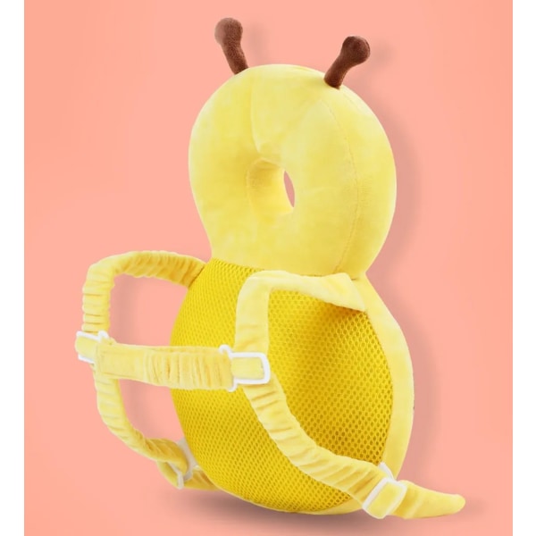 Baby huvudskydd ryggsäck, ryggskydd kudde, barn kudde toddler ryggsäck baby , gult bi, 34 cm