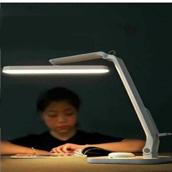 Ladattava taitettava pöytälamppu, Student Learning -silmäsuojaus, älykäs USB lamppu, pöytälamppu (valkoinen??)