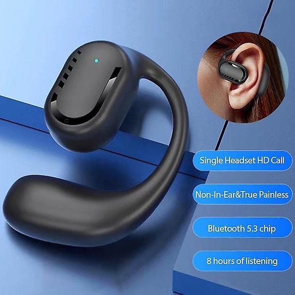 Bluetooth-hörlurar med öronkrok, enkel öra, lång uthållighet, affärsdrivande hörlurar, smärtfri användning, vattentäta hörlurar