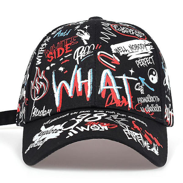 Graffiti Hiphop Cap Hipster Baseball Cap Cool Style Baseball Cap Multi-color Optional（Vit）