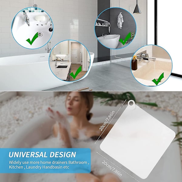 Duschhårfilter, 2-pack, Scrollsqy Sänkhårfilter, Duschhårfångare, Duschdräneringslock