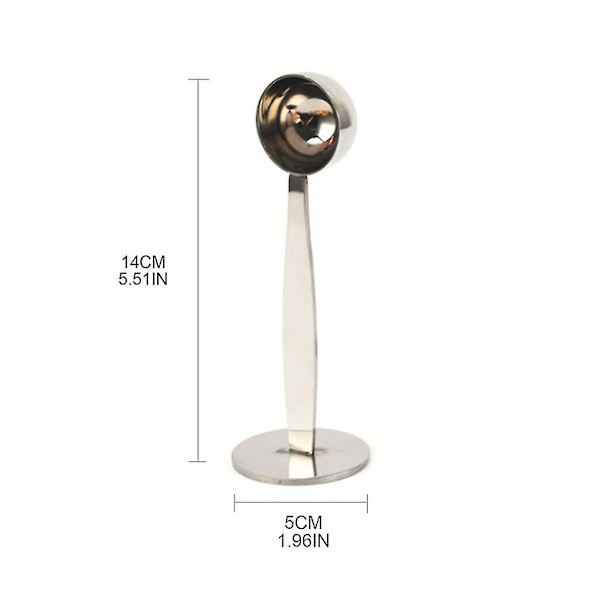 Multifunktionell kaffesked pulverhammare tamper espressosked redskap (guld)