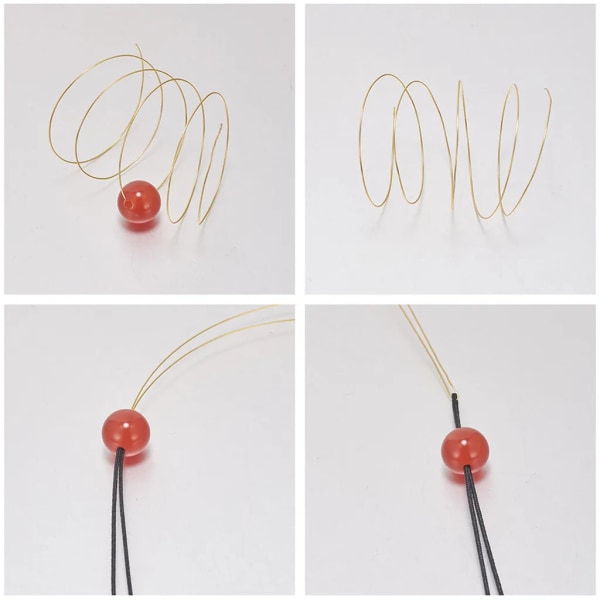 0,8 mm smycken pärltråd 8 fot stark äkta sportbeständig koppartråd för gör-det-själv smycken halsband Armbandstillverkning