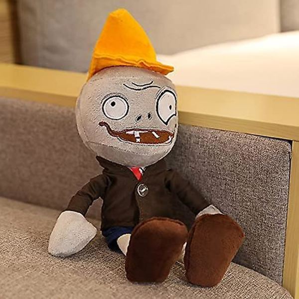 12 tum Plants Vs Zombies Plysch Leksak Brun Rocka Pvz 1 2 Fylld Mjuk Dock Conehead Zombie Ny