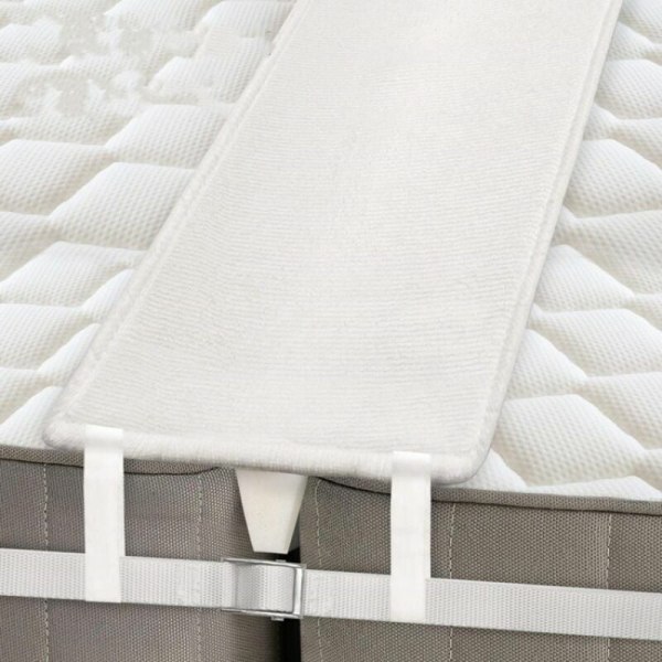 20 cm sengebro - madrasstik til at forvandle to enkeltsenge til en kingsize seng - madraskile med madrasrem til gæstestuen