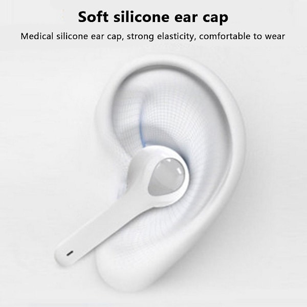Trådlösa hörlurar Bluetooth-hörlurar sport stereo hörlurar-vit