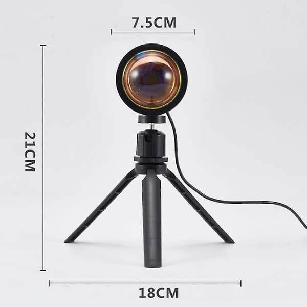 Sunset Projektor Led Regnbue Projektionslys Usb Sunset Lampe Projektor
