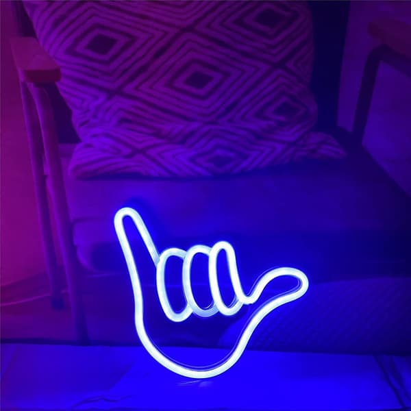 Led håndformet finger neon skilt lys hængende dekorative neon lys Usb