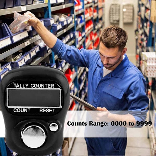 Elektronisk Fingerräknare, 5-siffrig LCD Elektronisk Digital Display Finger Hand Tally Counter Räkning för Golf, Varoräkning, Varv & Stickning