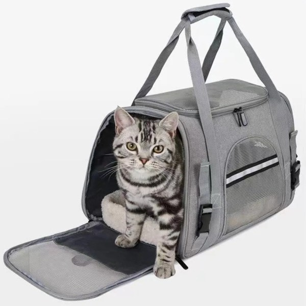 Husdjursväska, katt- och hundväska, väska för husdjursbilar som andas