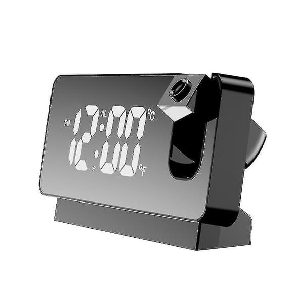 Sovrumsprojektionsväckarklocka roterar 180 grader
