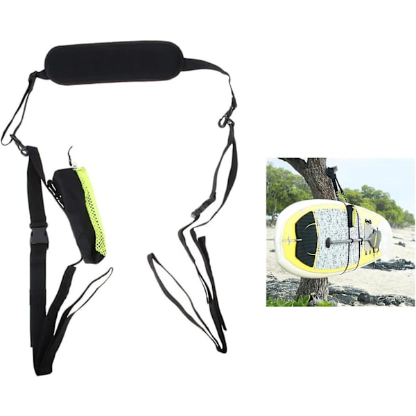 Nylon Surfboard Axelrem Justerbar (1 st, svart)