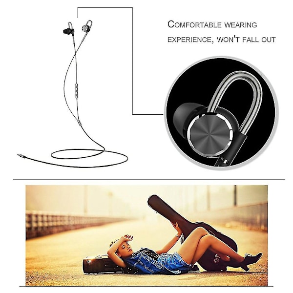 Heavy Bass kablet øretelefoner med mikrofon i øret headset til Apple til Android