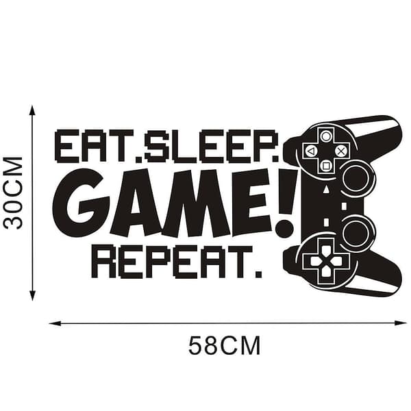Enkel väggdekal GAME väggdekoration för badrum, vardagsrum, sovrum