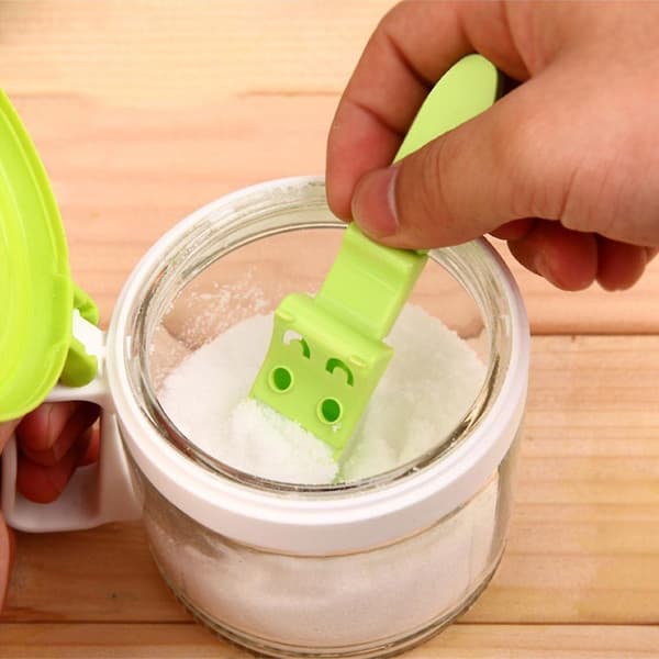 5x Salt Control Spoon, Kvantitativ Kryddsked, Kryddsked（Gul）