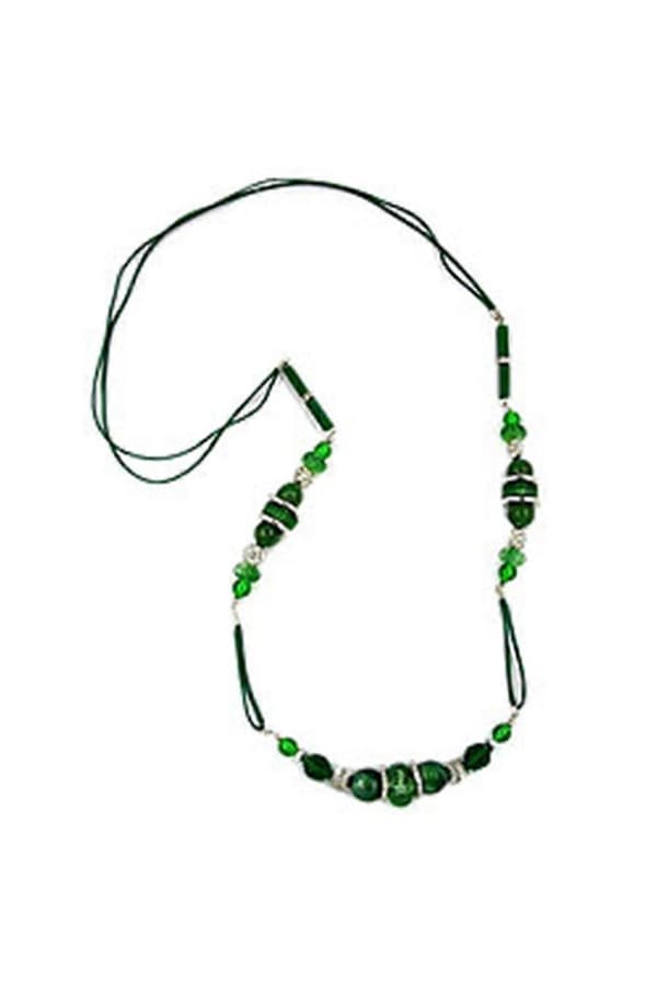 Halsband Grön Silver 90cm - Gl00089