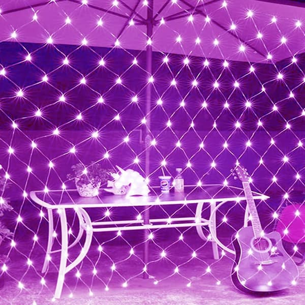LED-valoverkko puutarhan koristeluun (violetti)