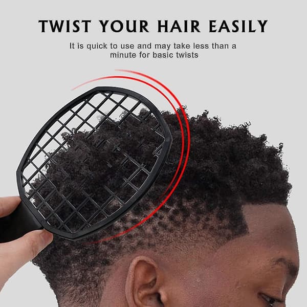 2-pack tvinnad hårkam dubbelsidig herrlockar fläta dreadlocks naturlig stil hårborste