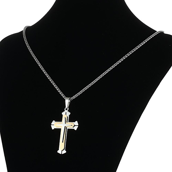 Ritarin riipuskaulakorut Trendikäs ruostumattomasta teräksestä punottu ketjukaulakoru miehille Body Statement Jewelry Gift NC128