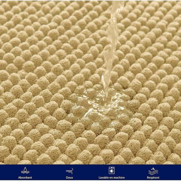 Ekstra absorberende bademåtte maskinvaskbar chenille mikrofiber bruser