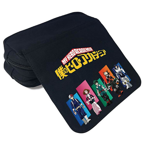 My Hero Academia -kynäpussi, suurikokoinen, kaksiosainen, anime-aiheinen, opiskelijoiden tarvikekotelo