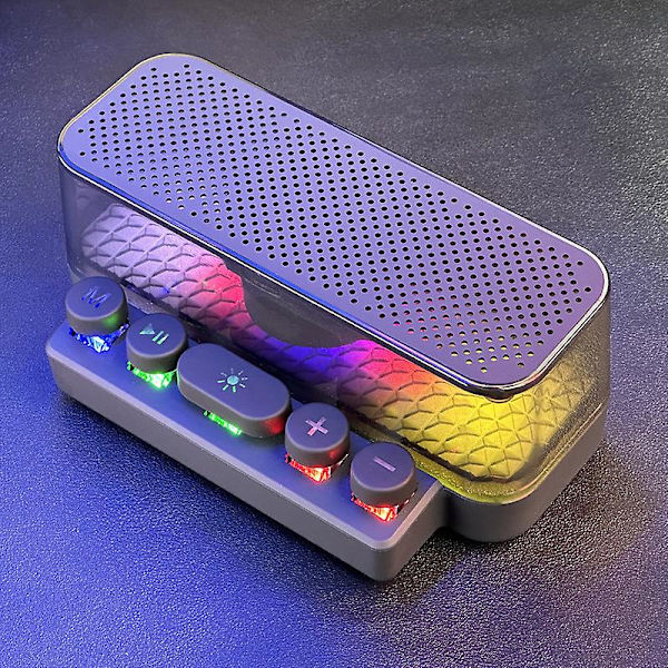 Rensning Färgglad Bluetooth Högtalare Tangentbord Ljusstark Subwoofer Hifi Ljudkvalitet Cross-Border Gaming Atmosfär Ljus Skrivbord Bluetooth Ljud