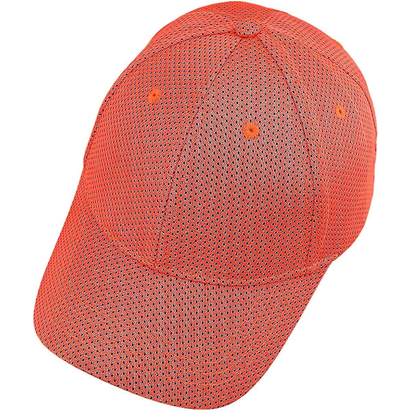 Sommer Mesh Baseball Cap til Mænd, Ultra Tynd Letvægts Åndbar Solhat Løbe Caps（Orange）