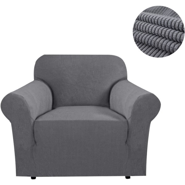 Stretch cover möbelskydd, mjuk soffa med elastisk bas, rutig fleece universal slätt cover