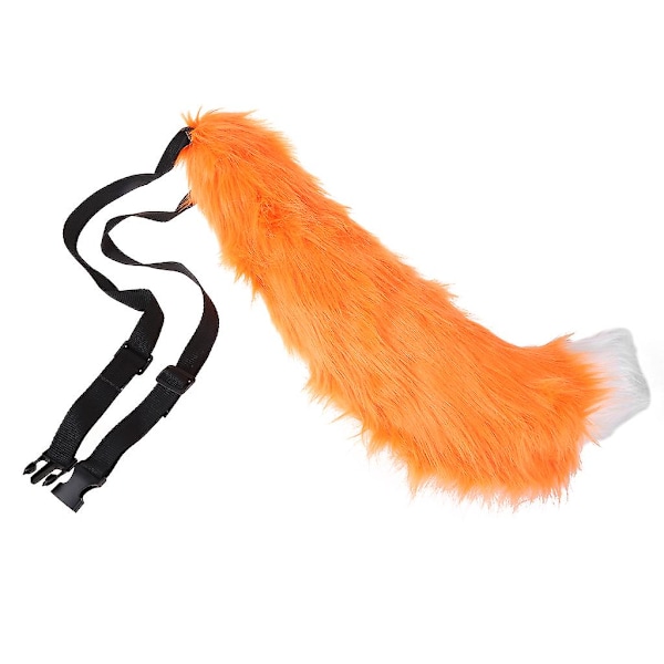 Mjuka djuröron svans lurvig cosplay huvudbonad handgjord Halloween huvudbonad（2）
