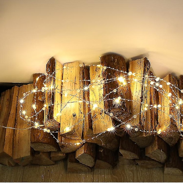 Ocean Pearl Beads String Lights, 2m 20 Led Lys Batteridrevet Til Bryllup, Fødselsdagsfester Diy Hjem Mantel-2m