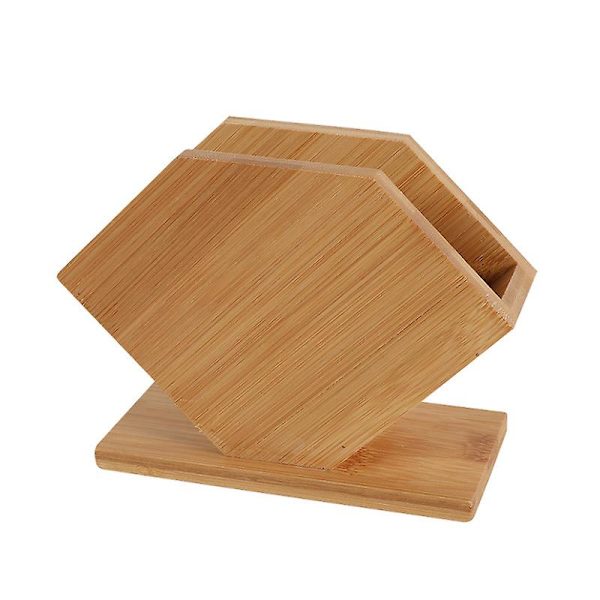Dww-Bambus Servietholder, 15 x 17 cm, til Hjemmefest Spisebord, Natur