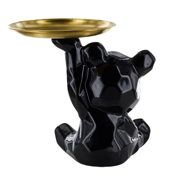 Statue - Home Deco Factory - Bamse - Nipsbakke - Sort