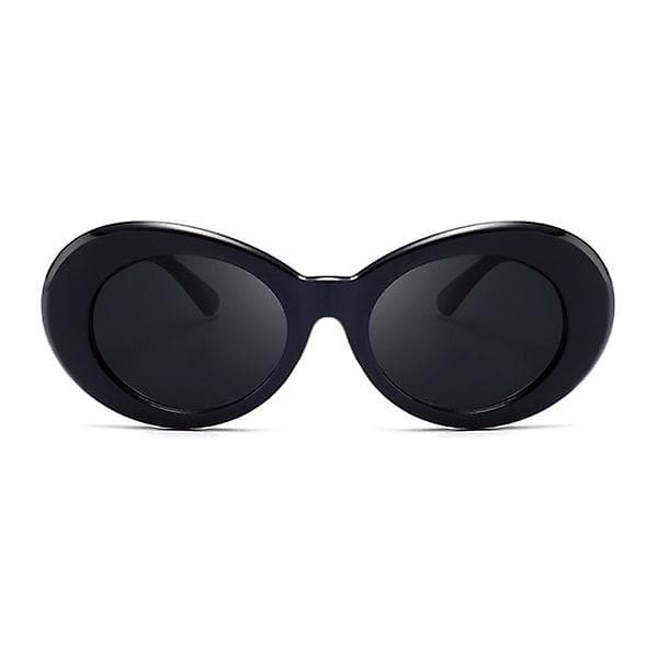 Mustat suuret pyöreät retro aurinkolasit musta lasi musta