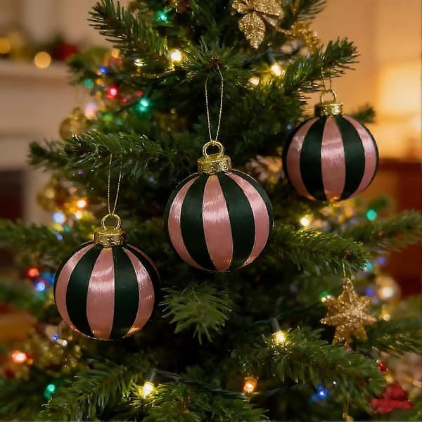 Tofargede julekuler - Knusesikker julepynt i skumkonstruksjon Z 6CM 9PCS